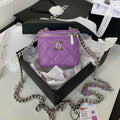 Chanel AP2718 Small Vanity With Chain Calfskin Purple - Default Title - View 1