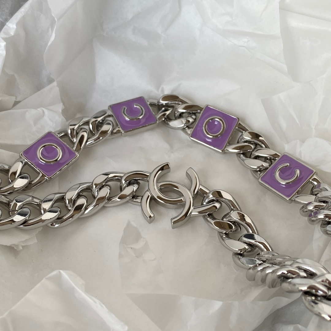 Chanel AP2718 Small Vanity With Chain Calfskin Purple - Default Title - View 7