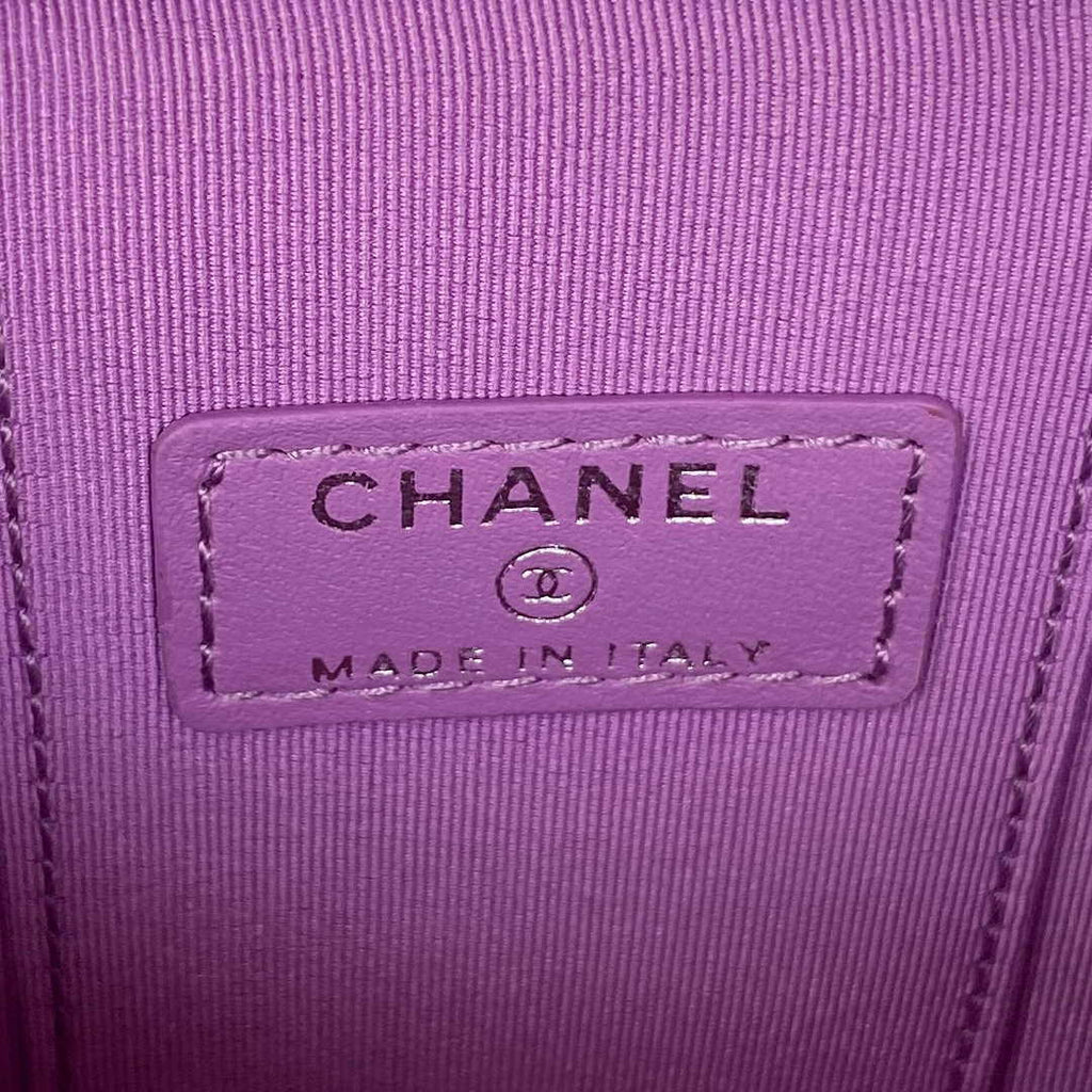 Chanel AP2718 Small Vanity With Chain Calfskin Purple