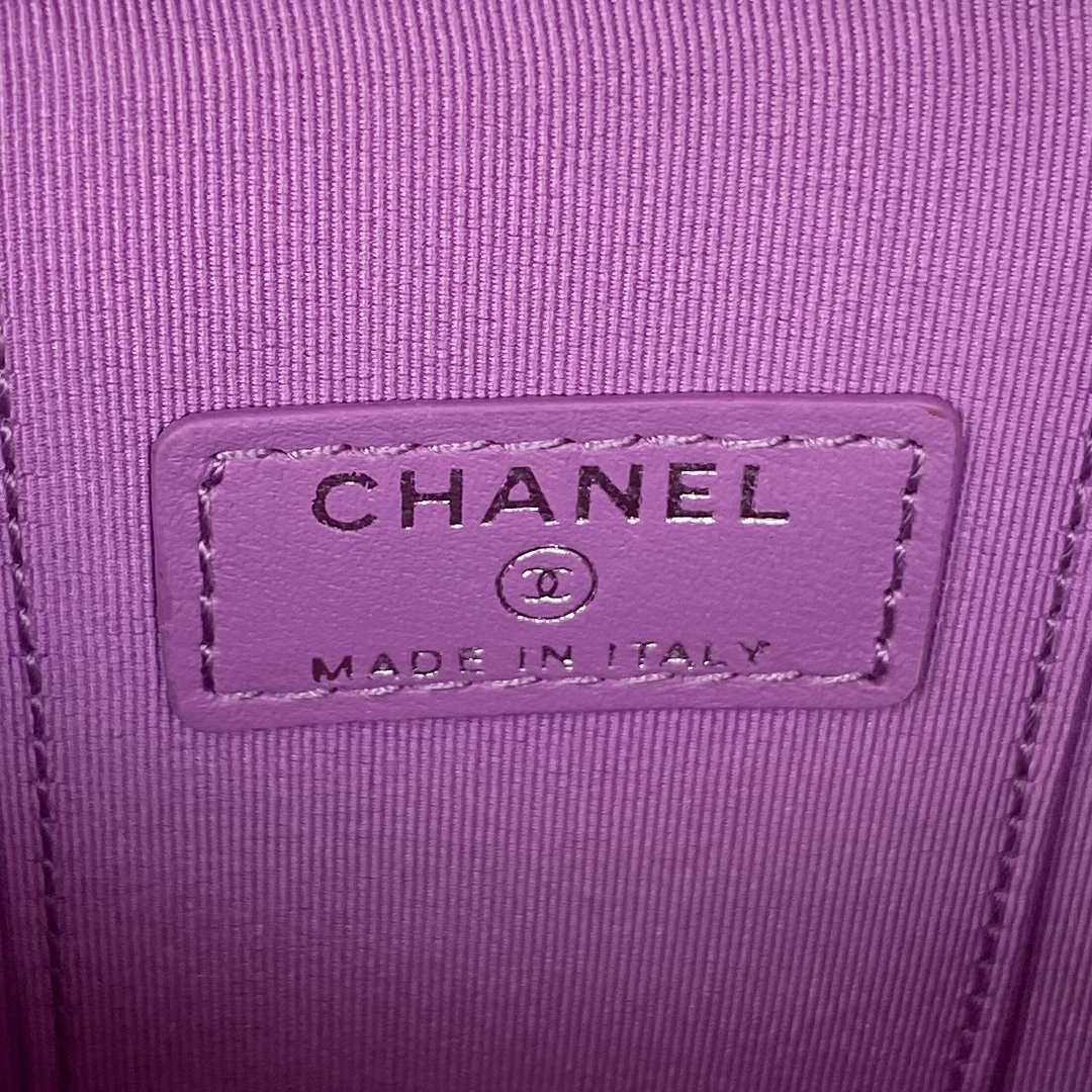 Chanel AP2718 Small Vanity With Chain Calfskin Purple - Default Title - View 9