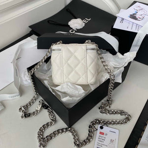 Chanel AP2718 Small Vanity With Chain Calfskin White - Default Title - View 2