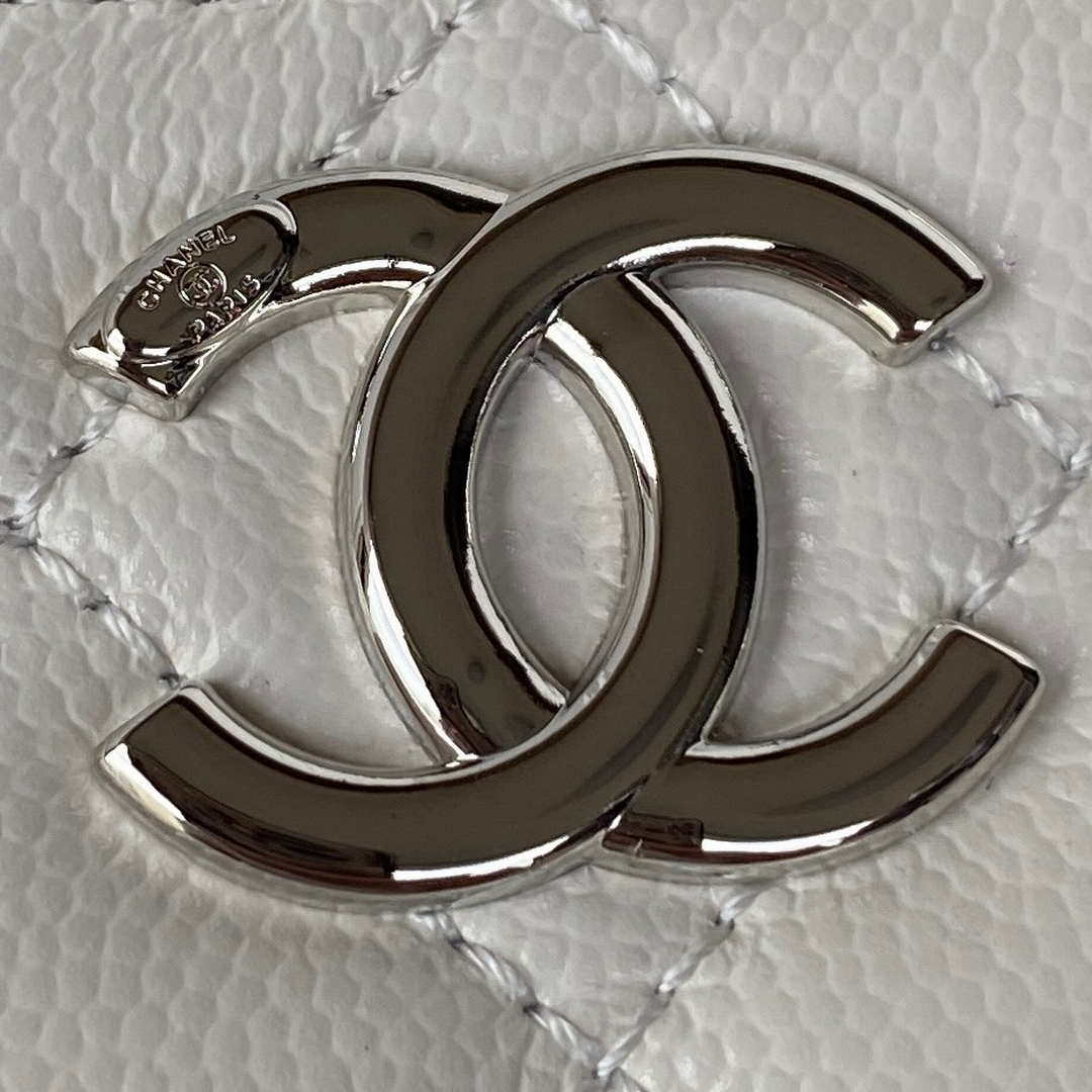 Chanel AP2718 Small Vanity With Chain Calfskin White - Default Title - View 3