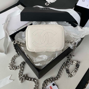 Chanel AP2718 Small Vanity With Chain Calfskin White - Default Title - View 6