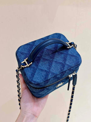 Chanel AP2718 Small Vanity With Chain Denim Blue - Default Title - View 3