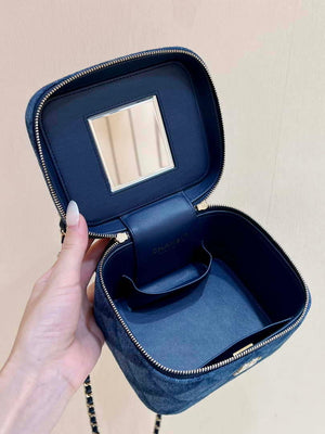 Chanel AP2718 Small Vanity With Chain Denim Blue - Default Title - View 7