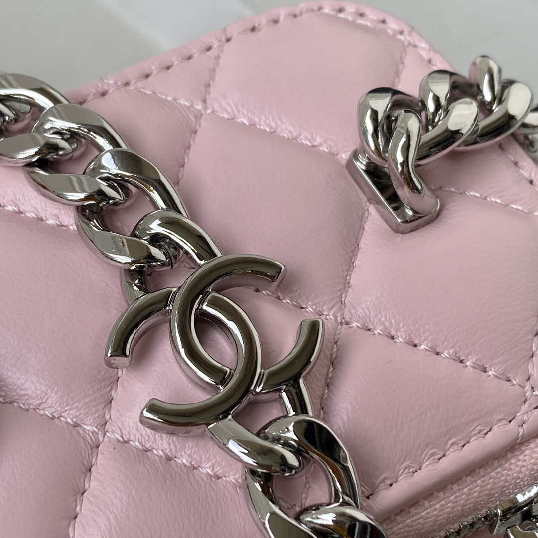 Chanel AP2718 Small Vanity With Chain Pink Lambskin - Default Title - View 3