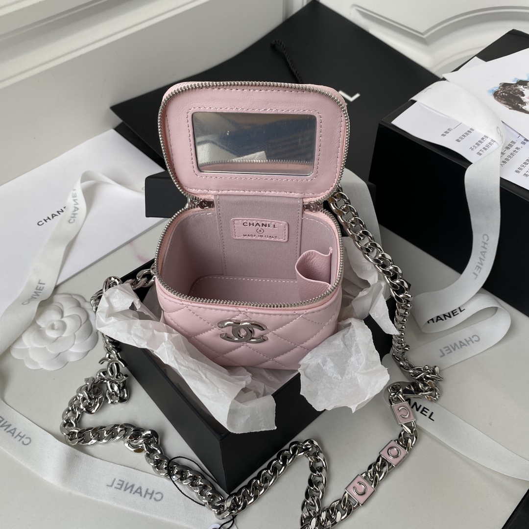 Chanel AP2718 Small Vanity With Chain Pink Lambskin - Default Title - View 8