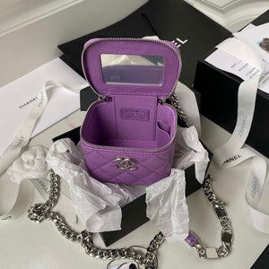Chanel AP2718 Small Vanity With Chain Purple Lambskin - Default Title - View 8
