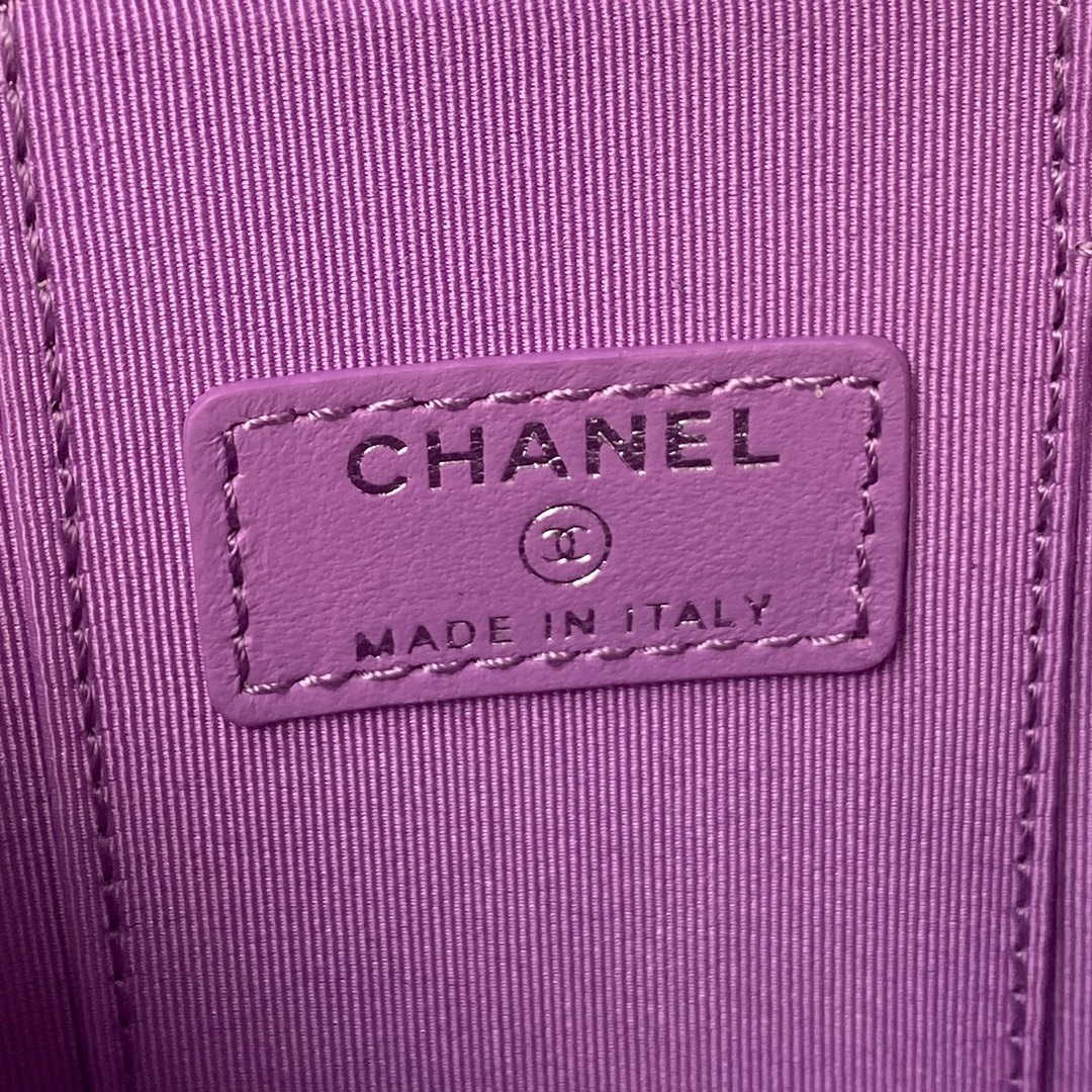 Chanel AP2718 Small Vanity With Chain Purple Lambskin - Default Title - View 9