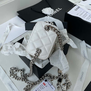 Chanel AP2718 Small Vanity With Chain White Lambskin - Default Title - View 6