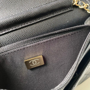 Chanel Classic Wallet on Chain Grained Shiny AP2734 black - Default Title - View 9