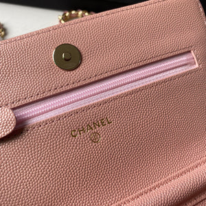 Chanel Classic Wallet on Chain Grained Shiny AP2742 Pink - Default Title - View 7