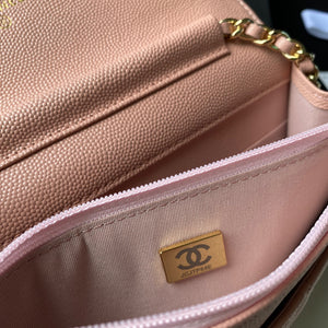 Chanel Classic Wallet on Chain Grained Shiny AP2742 Pink - Default Title - View 9