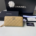 Chanel Flap Wallet Grained shiny calfskin AP2739 apricot - Default Title - View 1
