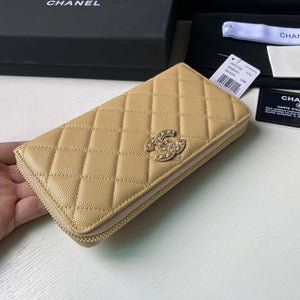 Chanel Flap Wallet Grained shiny calfskin AP2739 apricot - Default Title - View 4