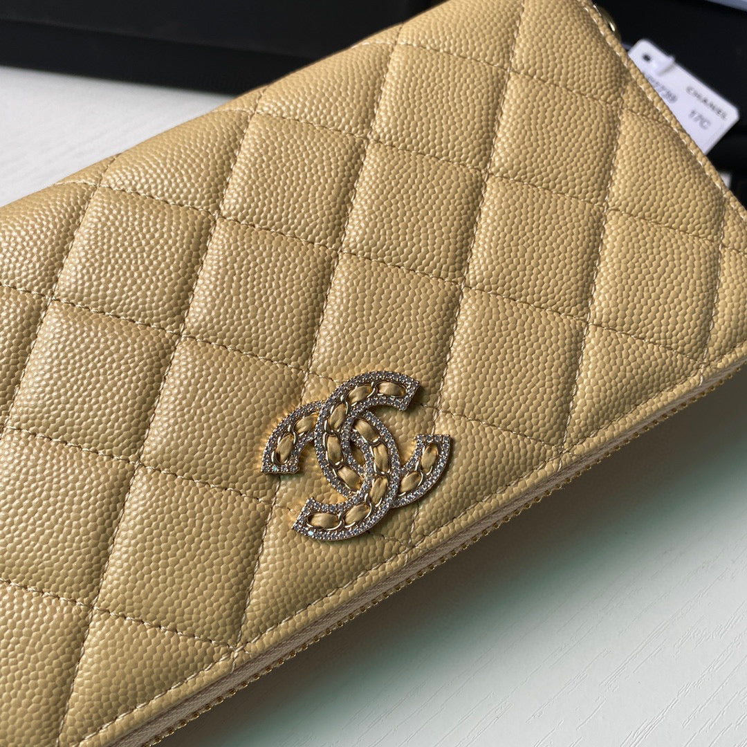 Chanel Flap Wallet Grained shiny calfskin AP2739 apricot - Default Title - View 6