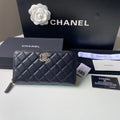 Chanel Flap Wallet Grained shiny calfskin AP2739 Black - Default Title - View 1