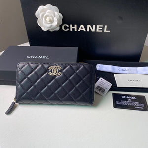 Chanel Flap Wallet Grained shiny calfskin AP2739 Black - Default Title - View 1