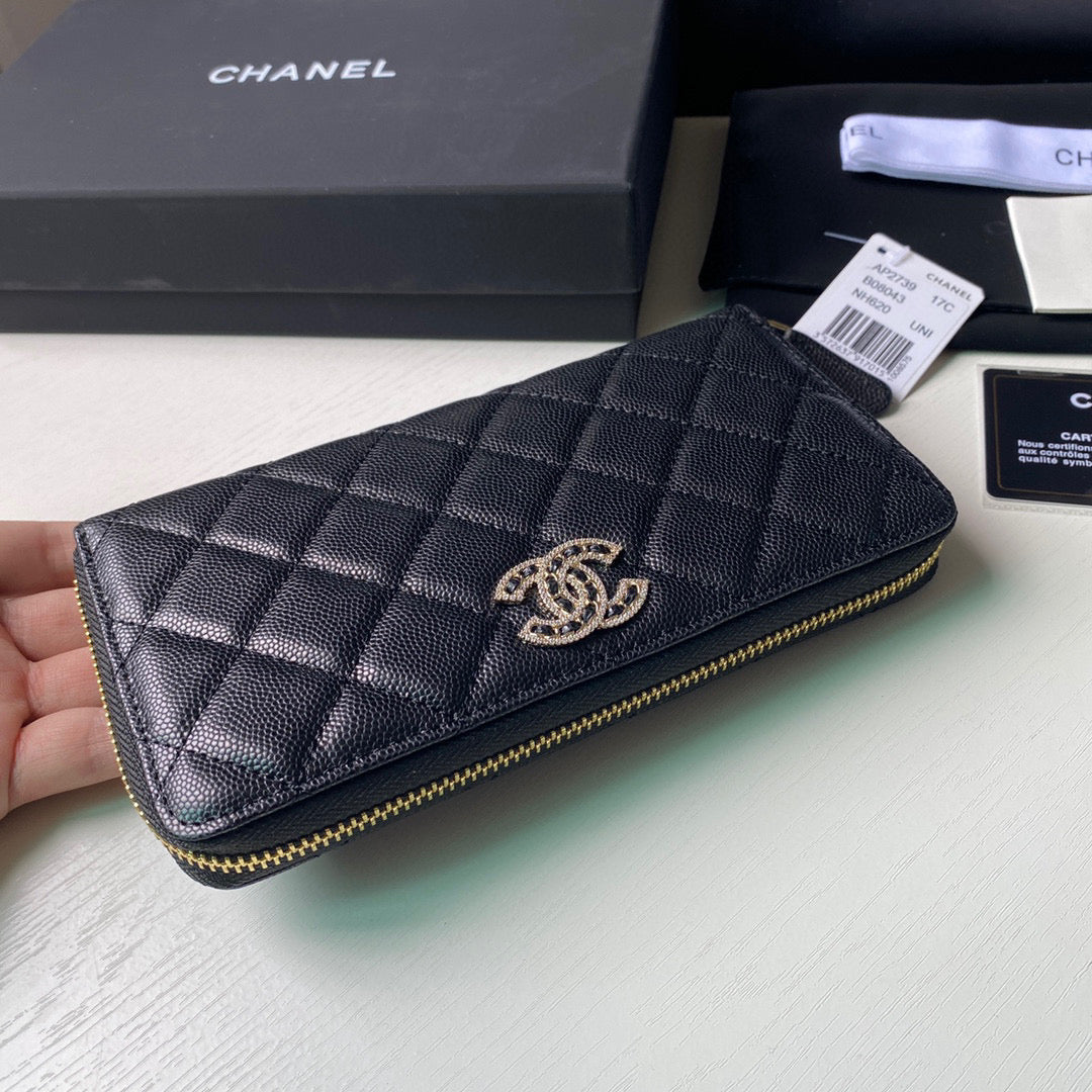 Chanel Flap Wallet Grained shiny calfskin AP2739 Black - Default Title - View 4