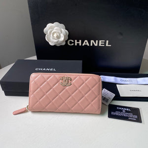 Chanel Flap Wallet Grained shiny calfskin AP2739 pink - Default Title - View 1