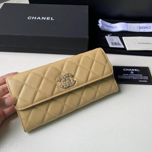 Chanel Long Flap Wallet Grained shiny calfskin AP2740 apricot - Default Title - View 4