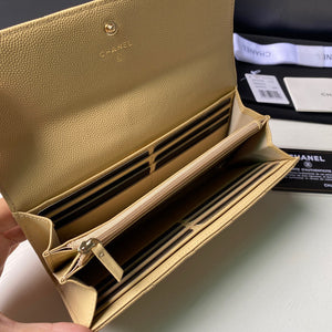 Chanel Long Flap Wallet Grained shiny calfskin AP2740 apricot - Default Title - View 9