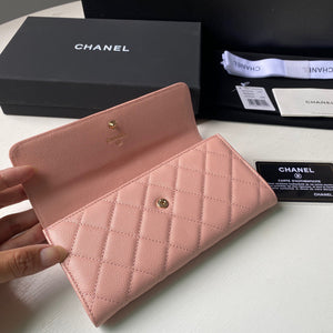 Chanel Long Flap Wallet Grained shiny calfskin AP2740 Pink - Default Title - View 7