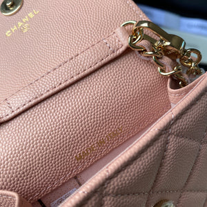 Chanel Phone Airpods Pro Case with Chain Grained Shiny Pink AP2742 - Default Title - View 9