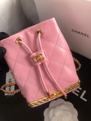 Chanel AP2750 Bucket Bag Shoulder Bag Lambskin Pink - Default Title - View 1