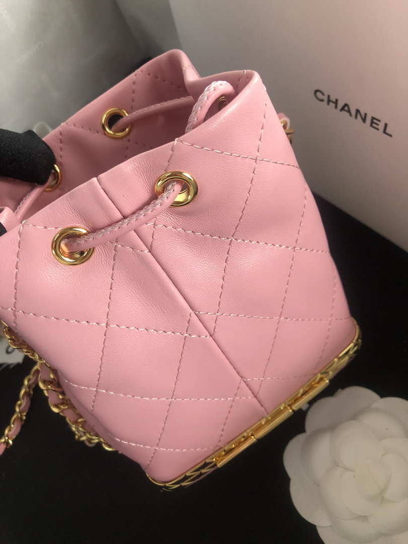 Chanel AP2750 Bucket Bag Shoulder Bag Lambskin Pink - Default Title - View 2