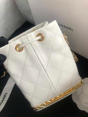 Chanel AP2750 Bucket Bag Shoulder Bag Lambskin White - Default Title - View 2