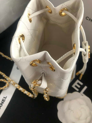 Chanel AP2750 Bucket Bag Shoulder Bag Lambskin White - Default Title - View 4