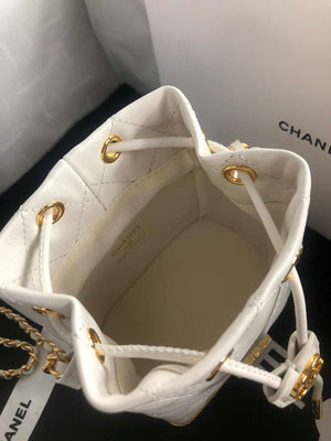 Chanel AP2750 Bucket Bag Shoulder Bag Lambskin White - Default Title - View 5
