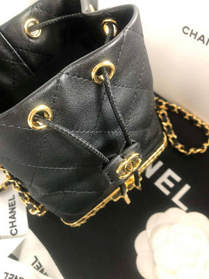 Chanel AP2750 Bucket Bag Shoulder Bag Lambskin Black - Default Title - View 3