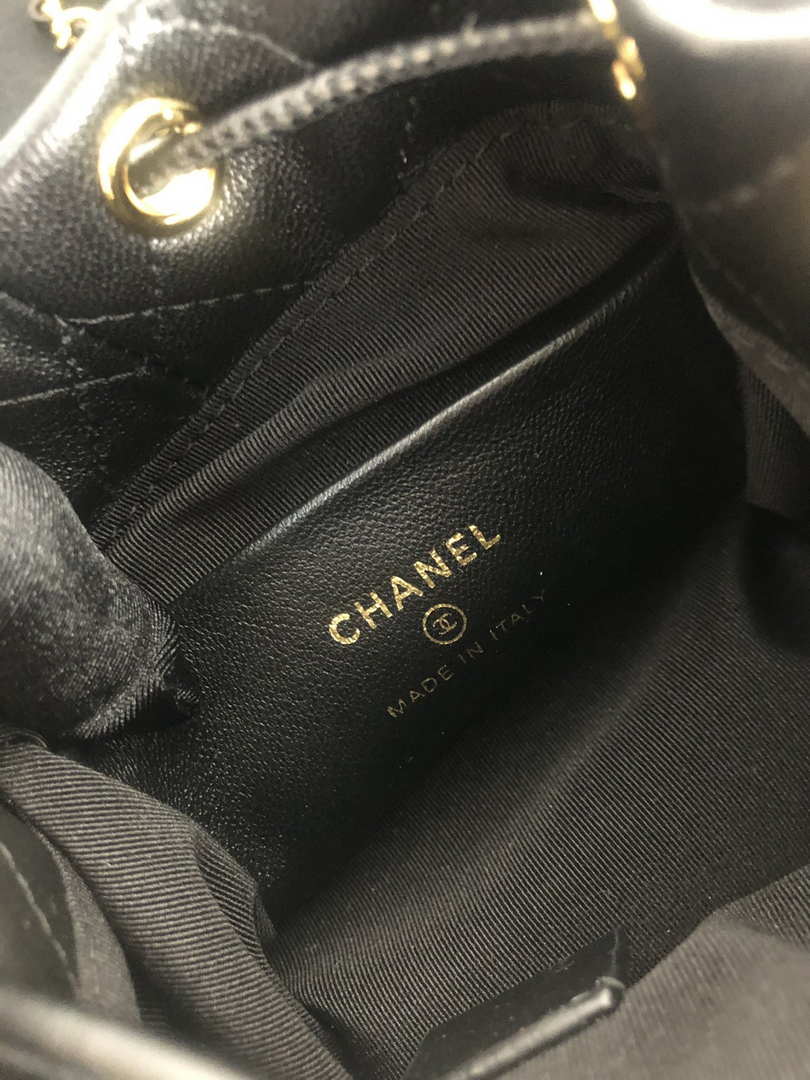 Chanel AP2750 Bucket Bag Shoulder Bag Lambskin Black