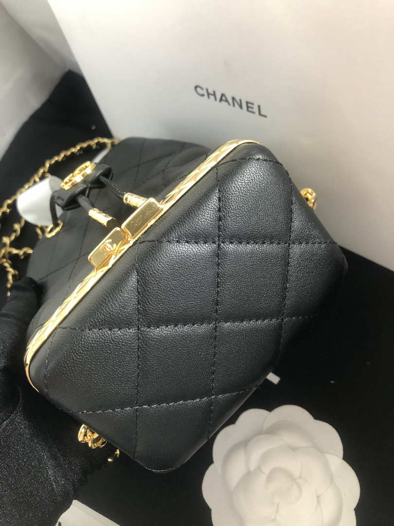 Chanel AP2750 Bucket Bag Shoulder Bag Lambskin Black - Default Title - View 8