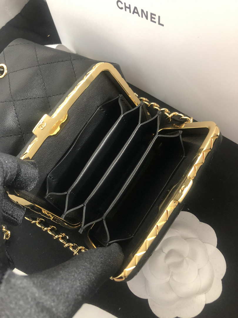 Chanel AP2750 Bucket Bag Shoulder Bag Lambskin Black - Default Title - View 9