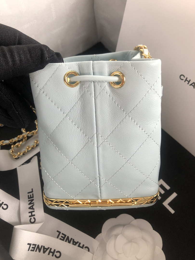 Chanel AP2750 Bucket Bag Shoulder Bag Lambskin Light Blue
