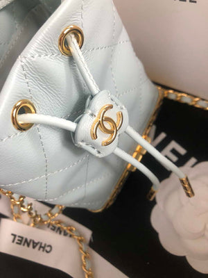 Chanel AP2750 Bucket Bag Shoulder Bag Lambskin Light Blue - Default Title - View 3