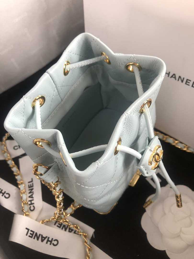 Chanel AP2750 Bucket Bag Shoulder Bag Lambskin Light Blue