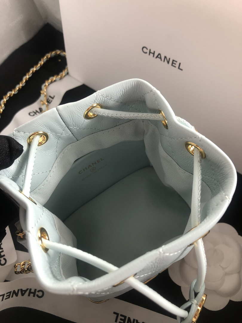 Chanel AP2750 Bucket Bag Shoulder Bag Lambskin Light Blue