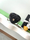 Chanel AP2784 Heart Clutch with Chain Lambskin Gold-Tone Metal