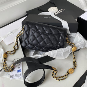 Chanel AP2840 Small Flap Bags Calfskin Black - Default Title - View 2