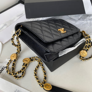 Chanel AP2840 Small Flap Bags Calfskin Black - Default Title - View 5