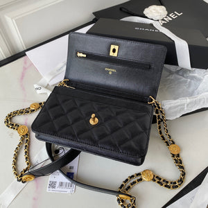 Chanel AP2840 Small Flap Bags Calfskin Black - Default Title - View 6