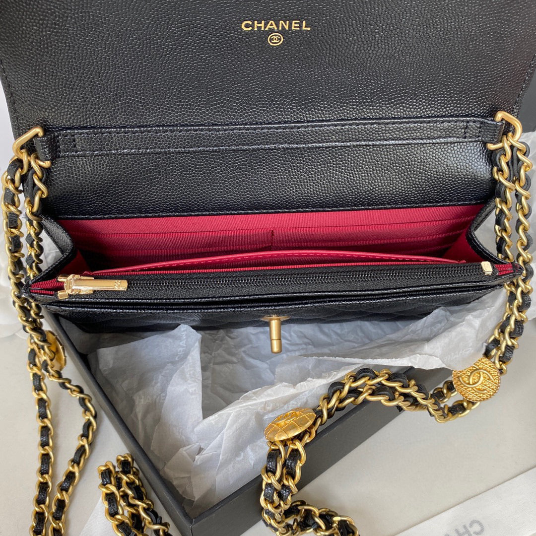 Chanel AP2840 Small Flap Bags Calfskin Black