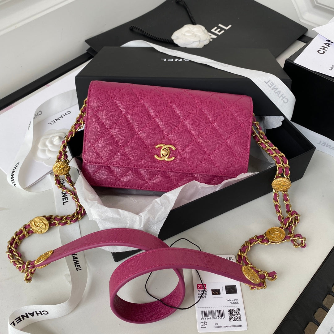 Chanel AP2840 Small Flap Bags Calfskin Purple - Default Title - View 1