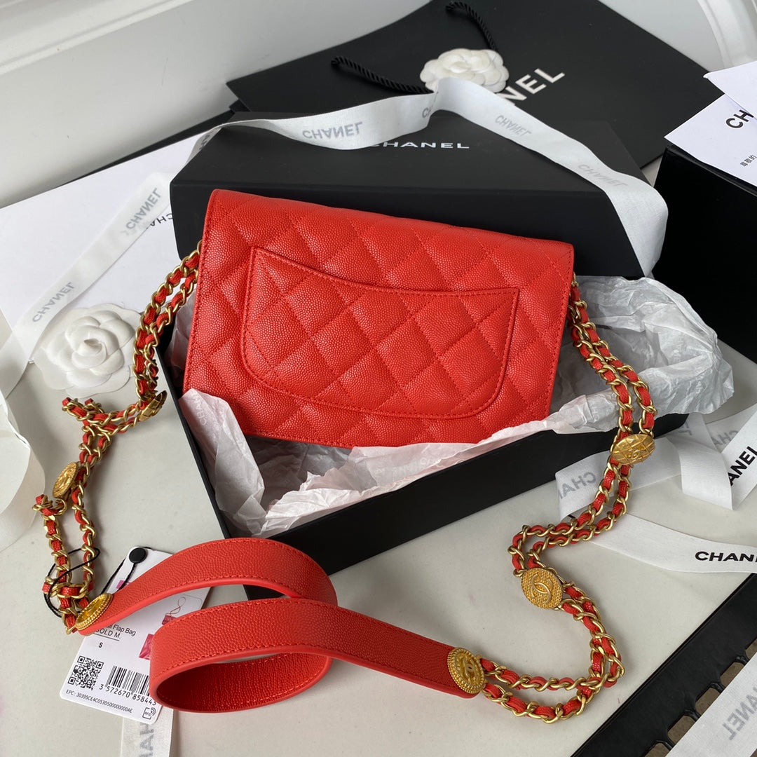 Chanel AP2840 Small Flap Bags Calfskin Red - Default Title - View 4