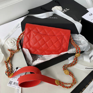 Chanel AP2840 Small Flap Bags Calfskin Red - Default Title - View 4