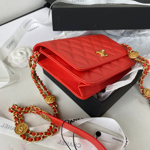 Chanel AP2840 Small Flap Bags Calfskin Red - Default Title - View 5